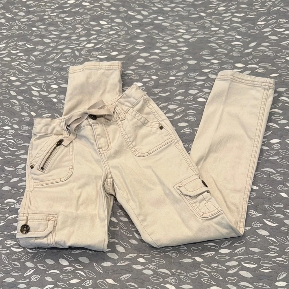 JUSTICE Tan Skinny Cargo Pants, size 8S